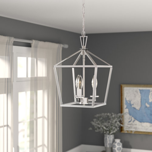 Hastings 3Light Lantern Geometric Chandelier & Reviews Birch Lane